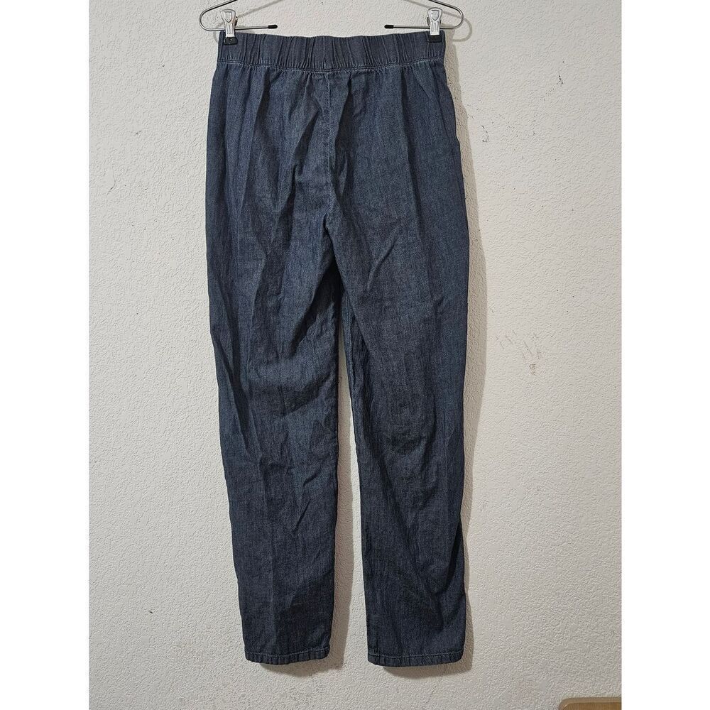 Eileen Fisher Airy 100% Organic Cotton Twill Tapered Pant - Picture 4 of 6